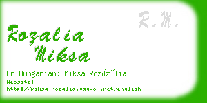 rozalia miksa business card